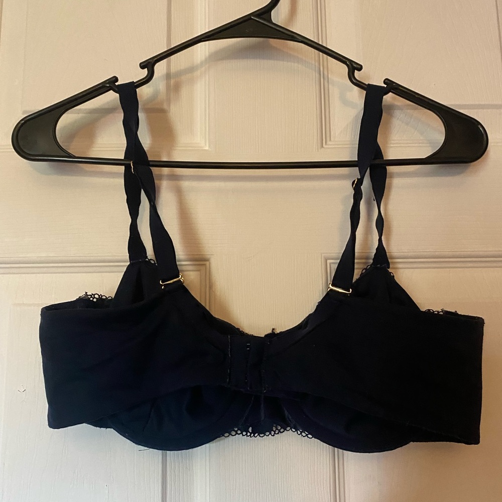 Embraceable Signature Lace Balconette Bra in Nightfall Navy 38D